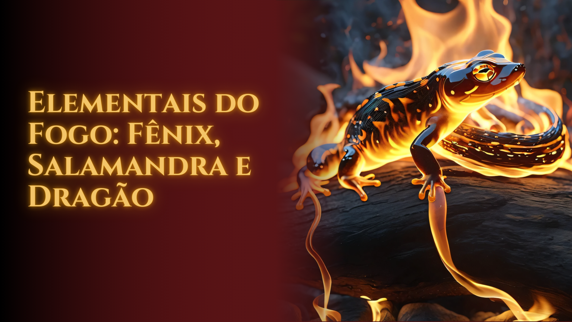 Os elementais do fogo: Fênix, Salamandra e Dragão